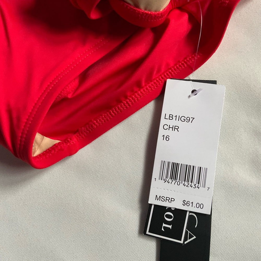 La Blanca Red Women's One Piece Swimsuit Size 16 - Picture 8 of 8